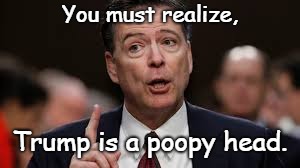 You must realize, Trump is a poopy head. | image tagged in james comey | made w/ Imgflip meme maker