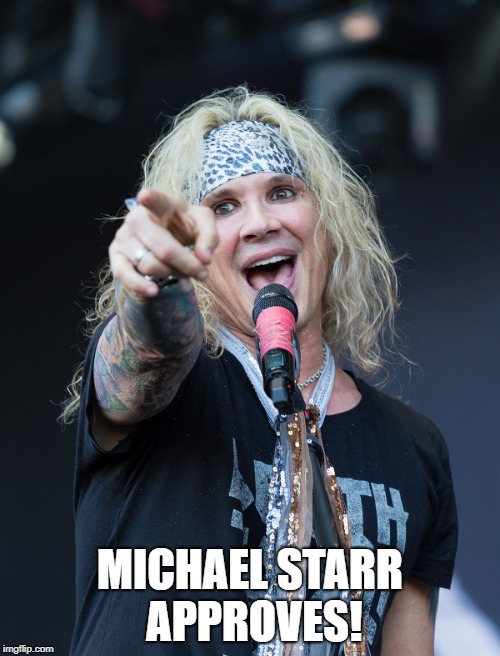 Michael Starr approves | MICHAEL STARR APPROVES! | image tagged in michael starr,approval | made w/ Imgflip meme maker