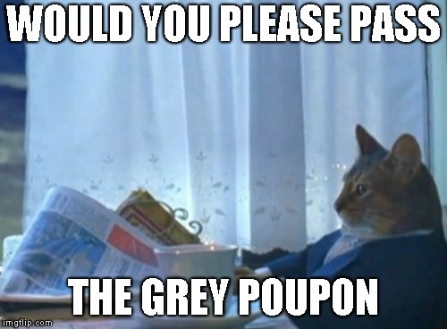 I Should Buy A Boat Cat Meme | WOULD YOU PLEASE PASS; THE GREY POUPON | image tagged in memes,i should buy a boat cat | made w/ Imgflip meme maker