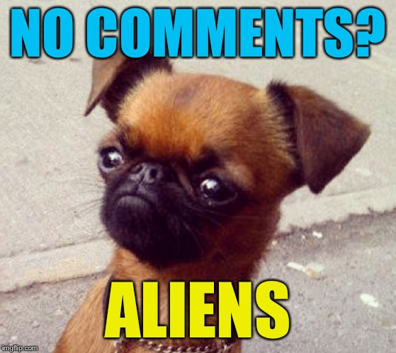 Crumpet | NO COMMENTS? ALIENS | image tagged in crumpet | made w/ Imgflip meme maker