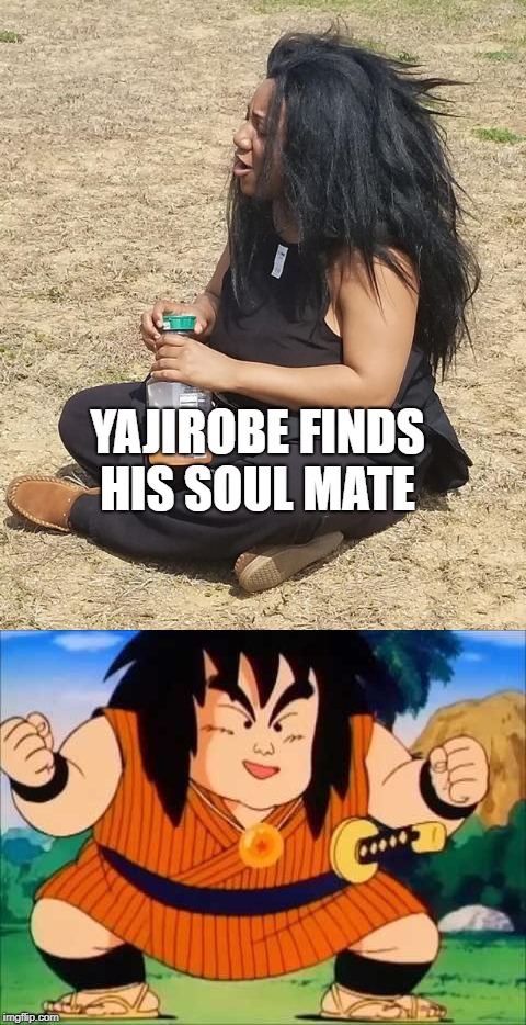 Uh oh Yajirobe | YAJIROBE FINDS HIS SOUL MATE | image tagged in dragon ball z,ratchet,memes | made w/ Imgflip meme maker