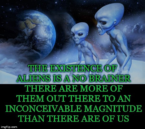 This Should Be So No Duh | image tagged in aliens,no brainer,the truth is out there,population | made w/ Imgflip meme maker