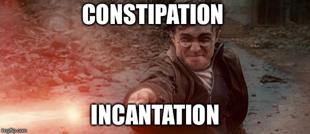 Harry potter constipated | CONSTIPATION; INCANTATION | image tagged in harry potter constipated | made w/ Imgflip meme maker