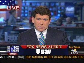 Fox news alert | U gay | image tagged in fox news alert | made w/ Imgflip meme maker