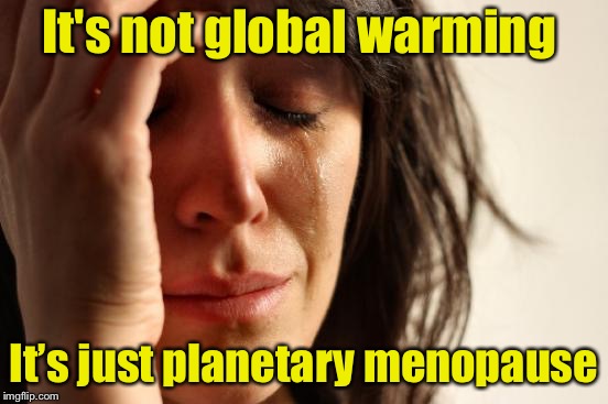 First World Problems Meme | It's not global warming; It’s just planetary menopause | image tagged in memes,first world problems | made w/ Imgflip meme maker