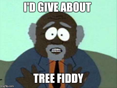 I'D GIVE ABOUT TREE FIDDY | made w/ Imgflip meme maker