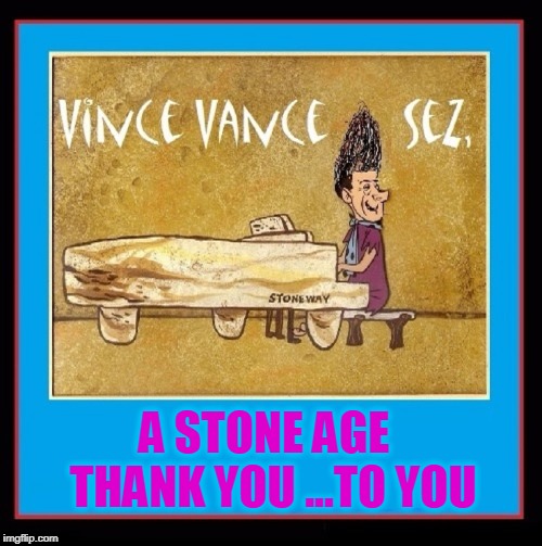 I Know You're Married, but Check-Out that Waitress, Fred. | A STONE AGE    THANK YOU ...TO YOU | image tagged in vince vance,the flintstones,the stone-age,fred and wilma,barney and betty,thank you notes | made w/ Imgflip meme maker