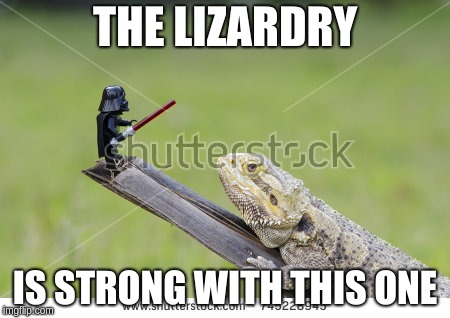 THE LIZARDRY; IS STRONG WITH THIS ONE | made w/ Imgflip meme maker
