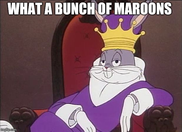 Bugs Bunny | WHAT A BUNCH OF MAROONS | image tagged in bugs bunny | made w/ Imgflip meme maker