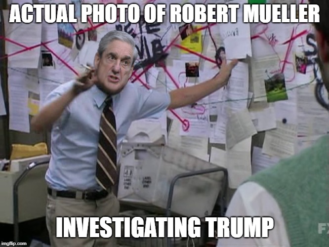ACTUAL PHOTO OF ROBERT MUELLER; INVESTIGATING TRUMP | image tagged in sunny robert mueller | made w/ Imgflip meme maker