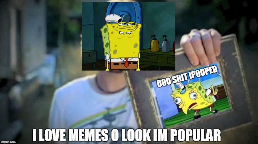 Look At This Photograph | OOO SHIT IPOOPED; I LOVE MEMES O LOOK IM POPULAR | image tagged in look at this photograph | made w/ Imgflip meme maker