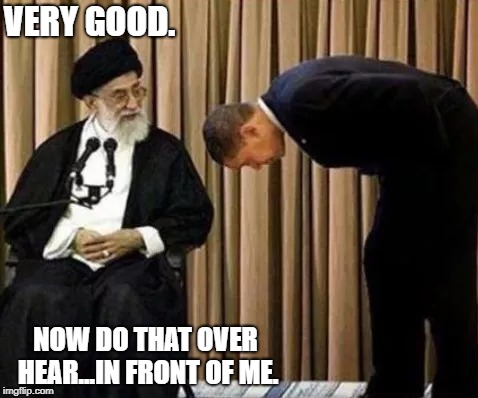 Obama assssuming his favorite position | VERY GOOD. NOW DO THAT OVER HEAR...IN FRONT OF ME. | image tagged in barack obama,obama and iran,iran,political meme | made w/ Imgflip meme maker