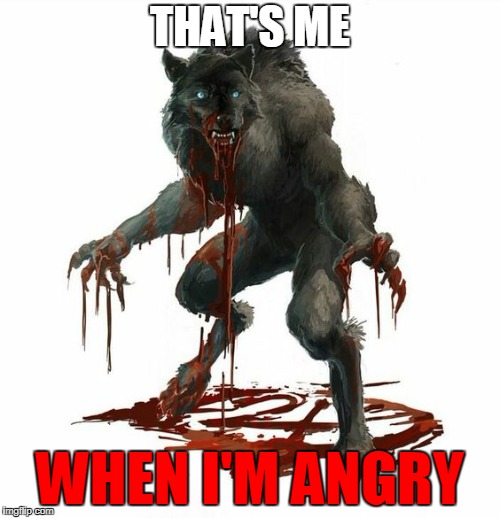 That's me.. | THAT'S ME; WHEN I'M ANGRY | image tagged in angry,werewolf | made w/ Imgflip meme maker