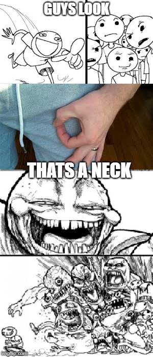 Hey Internet | GUYS LOOK; THATS A NECK | image tagged in neck | made w/ Imgflip meme maker