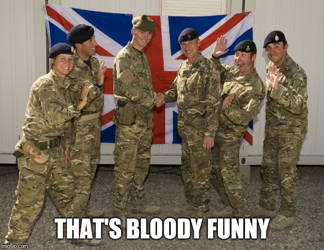 brit | THAT'S BLOODY FUNNY | image tagged in brit | made w/ Imgflip meme maker