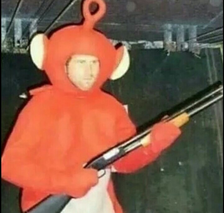 shotgun teletubby Blank Meme Template