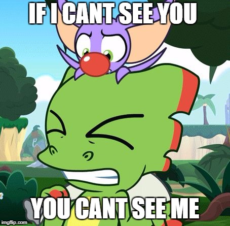 Yooka Laylee Closed-Eyes | IF I CANT SEE YOU; YOU CANT SEE ME | image tagged in yooka laylee closed-eyes | made w/ Imgflip meme maker