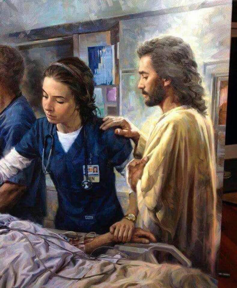 Jesus & Nurse Blank Meme Template
