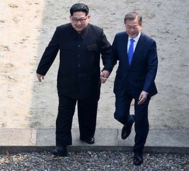 North Korea treaty South Korea Kim Jong un predator communist  Blank Meme Template