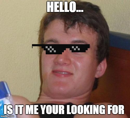 Your worst nightmare... | HELLO... IS IT ME YOUR LOOKING FOR | image tagged in deal with it | made w/ Imgflip meme maker