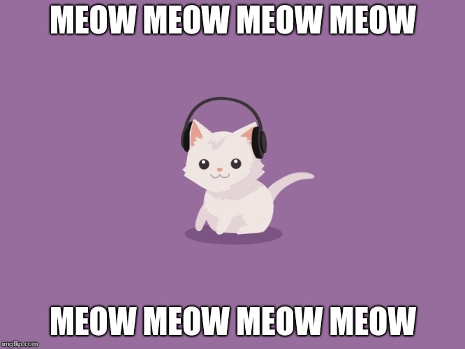 MEOW MEOW MEOW MEOW; MEOW MEOW MEOW MEOW | image tagged in cute cute kitty | made w/ Imgflip meme maker