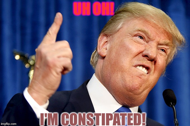 Donald Trump | UH OH! I'M CONSTIPATED! | image tagged in donald trump | made w/ Imgflip meme maker