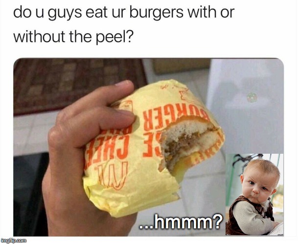 Thanks kiddo! (from my daughter today) | ...hmmm? | image tagged in burger | made w/ Imgflip meme maker