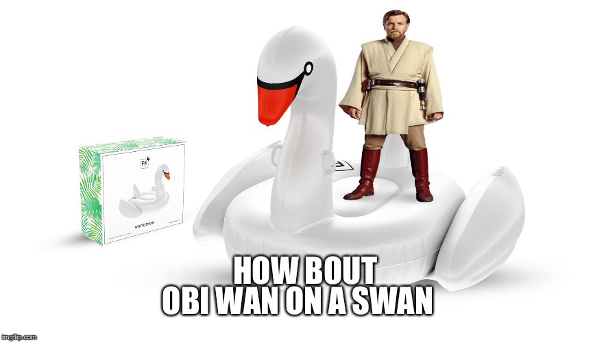 HOW BOUT OBI WAN ON A SWAN | made w/ Imgflip meme maker