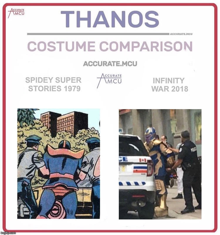 Go NYPD! | INFINITY WAR 2018; SPIDEY SUPER STORIES 1979 | image tagged in thanos,infinity war,avengers infinity war,police,police officer,marvel comics | made w/ Imgflip meme maker