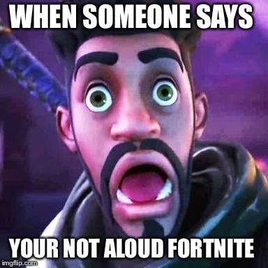 What your not aloud fortnite  | WHEN SOMEONE SAYS; YOUR NOT ALOUD FORTNITE | image tagged in fortnite | made w/ Imgflip meme maker