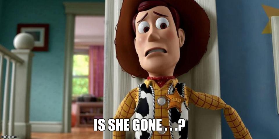 IS SHE GONE . . .? | made w/ Imgflip meme maker