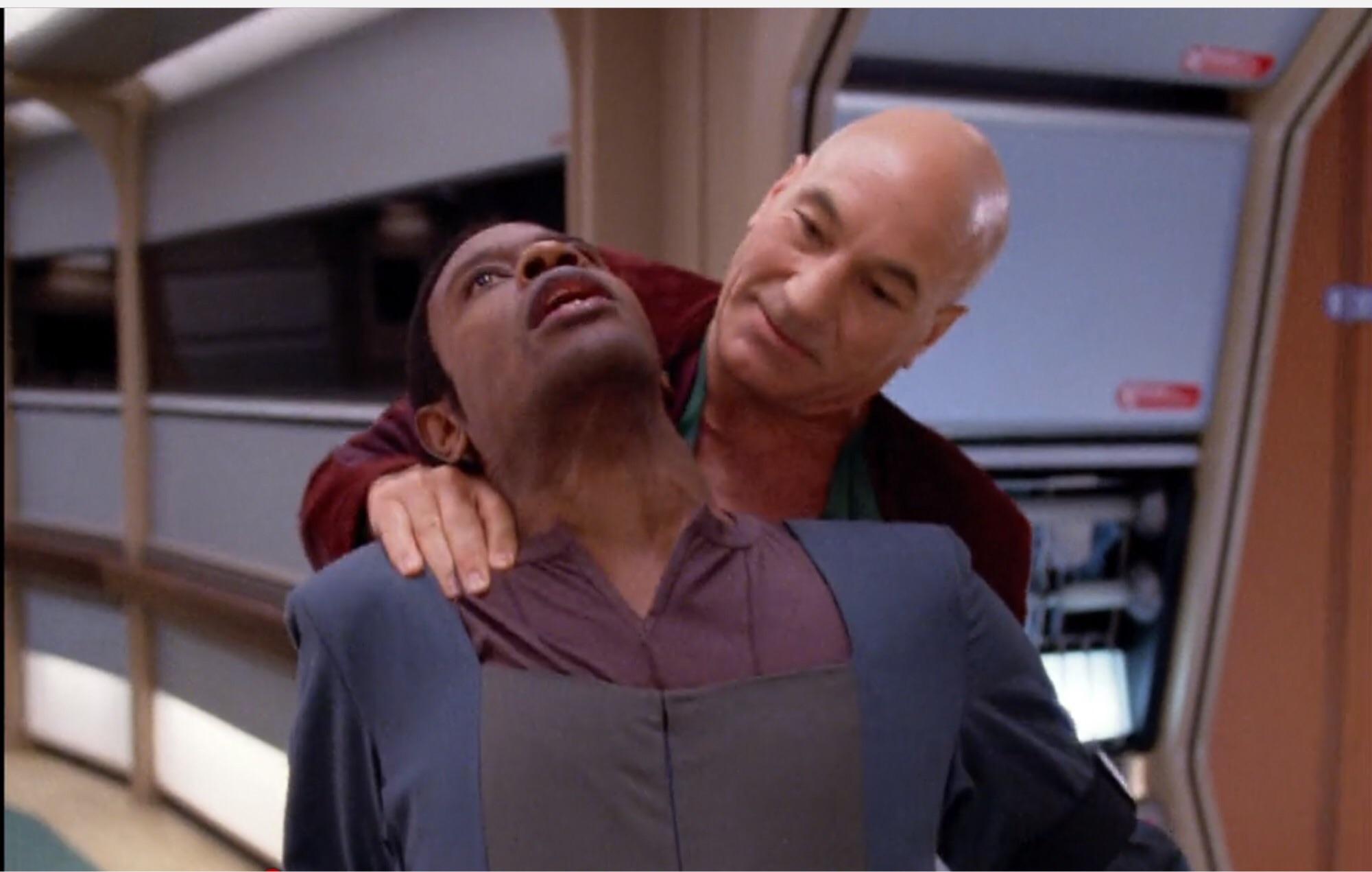 Pickard Tuvok Nerve Pinch Blank Meme Template