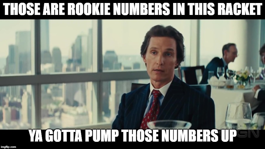 You gotta pump those numbers up | THOSE ARE ROOKIE NUMBERS IN THIS RACKET; YA GOTTA PUMP THOSE NUMBERS UP | image tagged in you gotta pump those numbers up,israel,protesters,palestinians | made w/ Imgflip meme maker