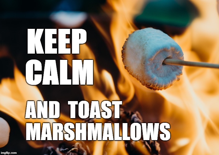 Keep Calm and Toast Marshmallows | KEEP CALM; AND 
TOAST
 MARSHMALLOWS | image tagged in keep calm,marshmallows,winter is coming | made w/ Imgflip meme maker