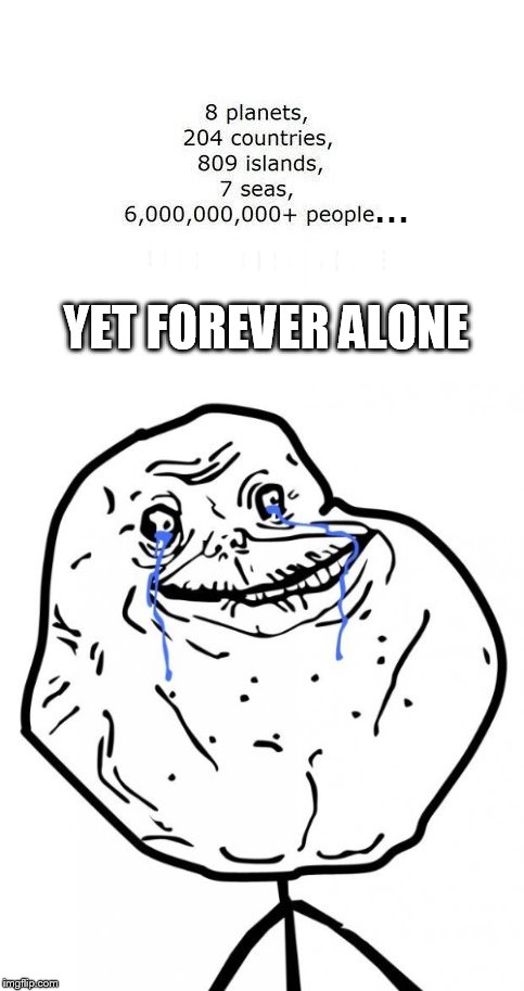 YET FOREVER ALONE IIIIIIIIIIIIIIIIIIIII . . . | made w/ Imgflip meme maker