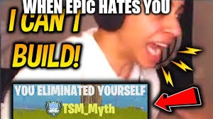 WHEN EPIC HATES YOU | image tagged in fortnite,triggered,myth | made w/ Imgflip meme maker