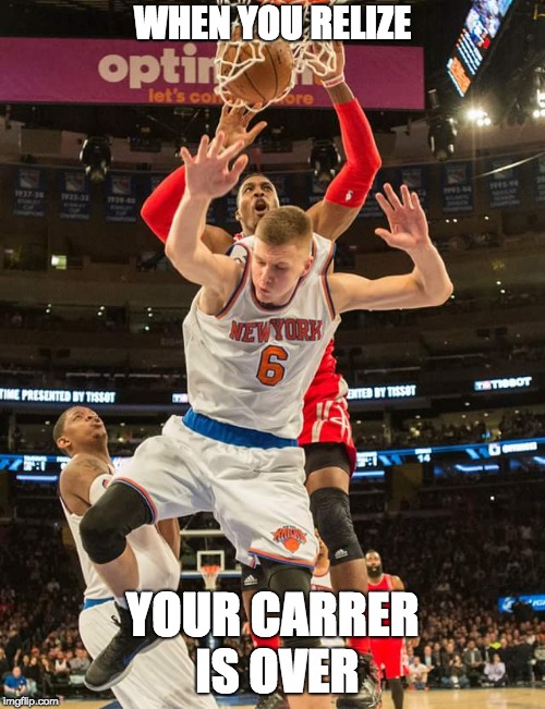 nba | WHEN YOU RELIZE; YOUR CARRER IS OVER | image tagged in nba,scumbag | made w/ Imgflip meme maker