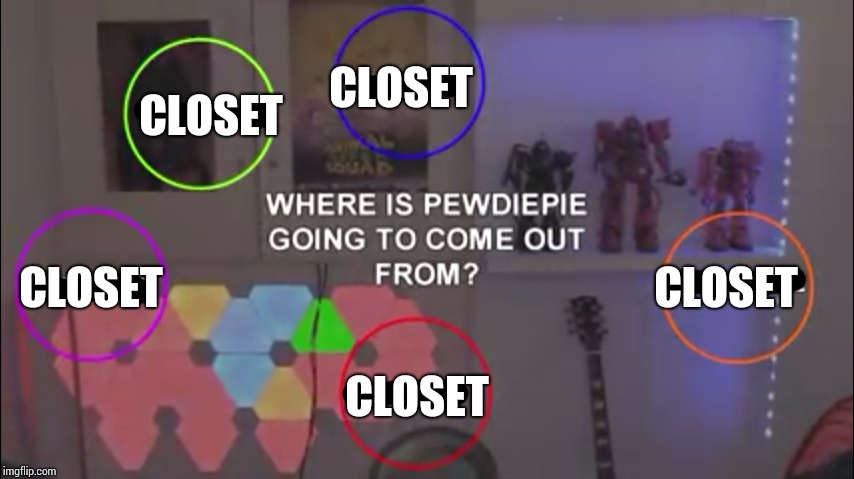 CLOSET; CLOSET; CLOSET; CLOSET; CLOSET | made w/ Imgflip meme maker
