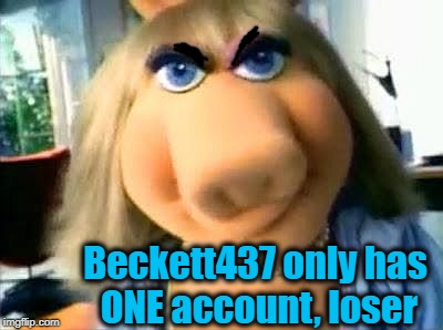 Beckett437 only has ONE account, loser | made w/ Imgflip meme maker