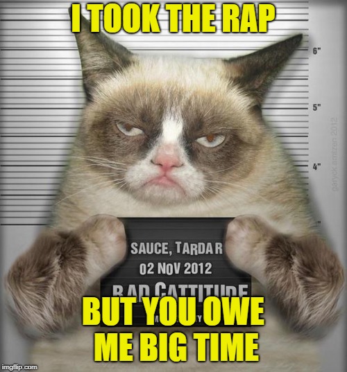 I TOOK THE RAP BUT YOU OWE ME BIG TIME | made w/ Imgflip meme maker