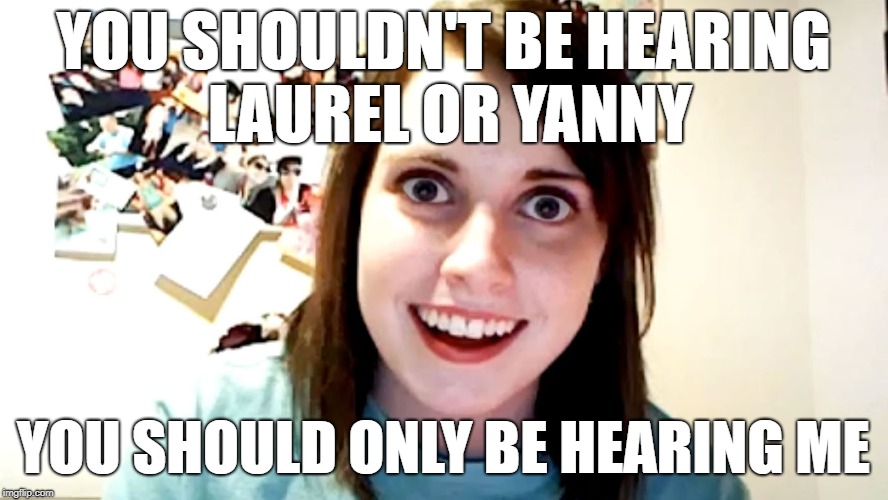 YOU SHOULDN'T BE HEARING LAUREL OR YANNY YOU SHOULD ONLY BE HEARING ME | made w/ Imgflip meme maker