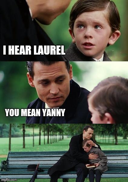 Finding Neverland Meme | I HEAR LAUREL; YOU MEAN YANNY | image tagged in memes,finding neverland | made w/ Imgflip meme maker