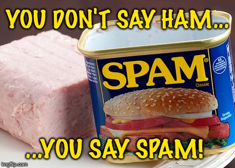 YOU DON'T SAY HAM... ...YOU SAY SPAM! | made w/ Imgflip meme maker