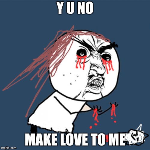 Y U No | Y U NO; MAKE LOVE TO ME | image tagged in memes,y u no | made w/ Imgflip meme maker