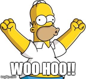 homer excited | WOO HOO!! | image tagged in homer excited | made w/ Imgflip meme maker