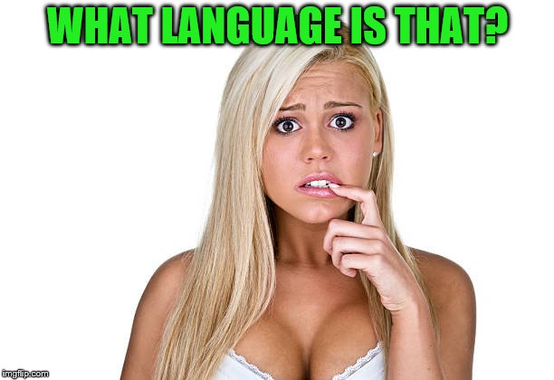 WHAT LANGUAGE IS THAT? | made w/ Imgflip meme maker