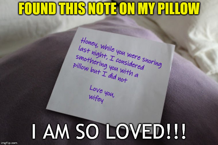 This is real love | FOUND THIS NOTE ON MY PILLOW; I AM SO LOVED!!! | image tagged in love,marriage,memes,relationships,funny | made w/ Imgflip meme maker