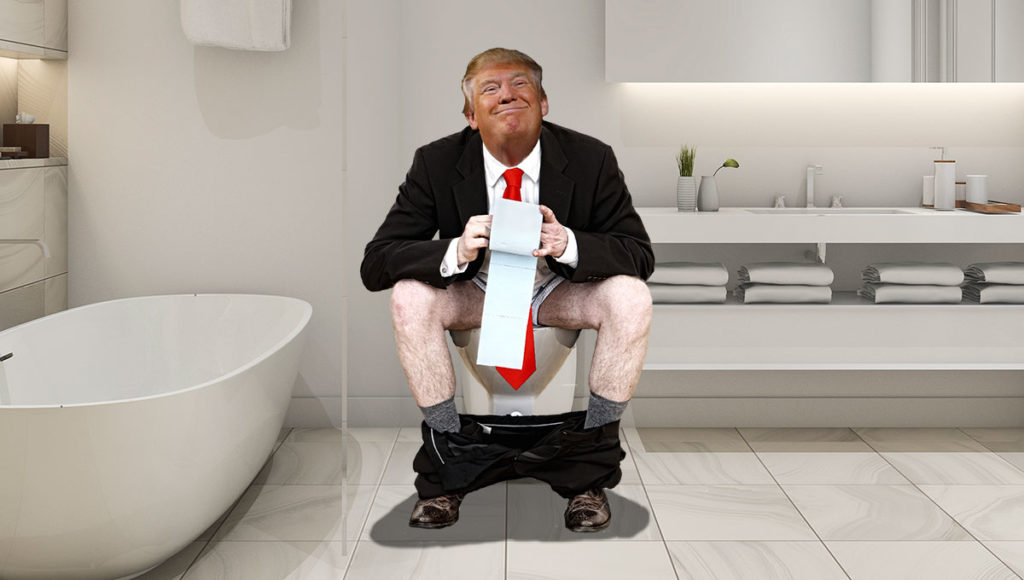 Trump Toilet Blank Meme Template