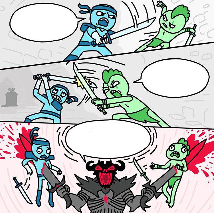 Sword fight argument Blank Meme Template