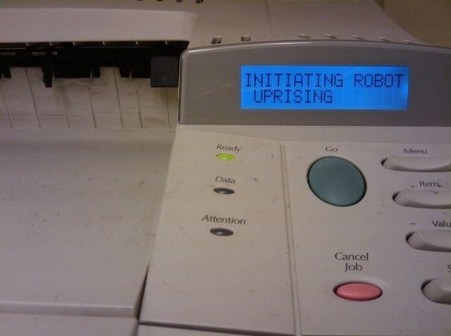 Printer Robot Uprising Blank Meme Template